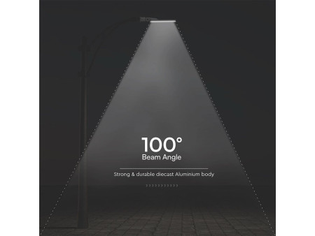 SKU 23620 VT-105ST V-TAC PRO Armatura Stradale LED Chip Samsung 100W 100LM/W Inclinazione Regolabile 180° Grigio 4000K IP65
