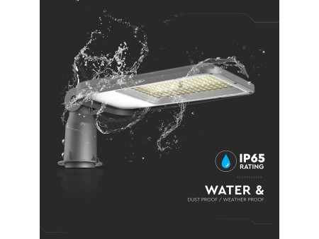 SKU 23620 VT-105ST V-TAC PRO Armatura Stradale LED Chip Samsung 100W 100LM/W Inclinazione Regolabile 180° Grigio 4000K IP65