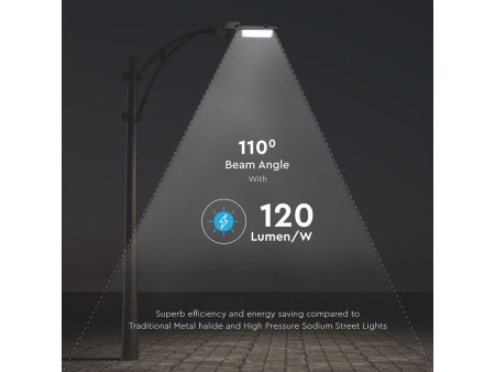 SKU 531 VT-150ST V-TAC PRO Armatura Stradale LED Chip Samsung 150W 120LM/W Colore Grigio 4000K IP65