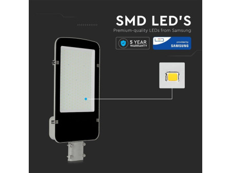 SKU 532 VT-150ST V-TAC PRO Armatura Stradale LED Chip Samsung 150W 120LM/W Colore Grigio 6400K IP65