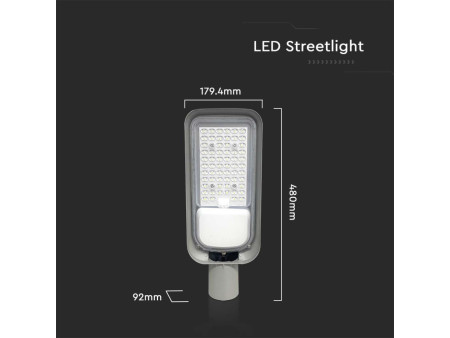 SKU 7890 VT-150100ST V-TAC Armatura Stradale LED 100W Colore Grigio 4000K IP65