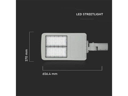 SKU 883 VT-102ST V-TAC PRO Armatura Stradale LED Chip Samsung Classe II 100W 140LM/W Colore Grigio 4000K Dimmerabile