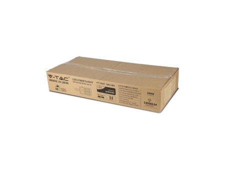 SKU 884 VT-102ST V-TAC PRO Armatura Stradale LED Chip Samsung Classe II 100W 140LM/W Colore Grigio 5700K Dimmerabile