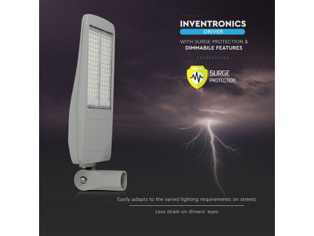 SKU 883 VT-102ST V-TAC PRO Armatura Stradale LED Chip Samsung Classe II 100W 140LM/W Colore Grigio 4000K Dimmerabile