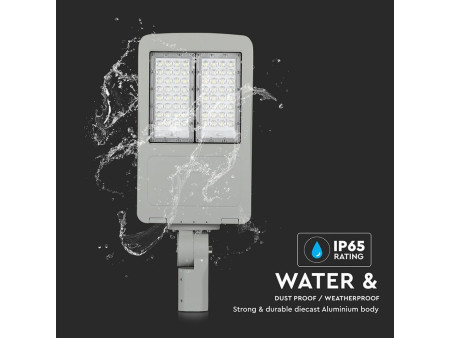 SKU 886 VT-122ST V-TAC PRO Armatura Stradale LED Chip Samsung Classe II 120W 140LM/W Colore Grigio 6400K Dimmerabile