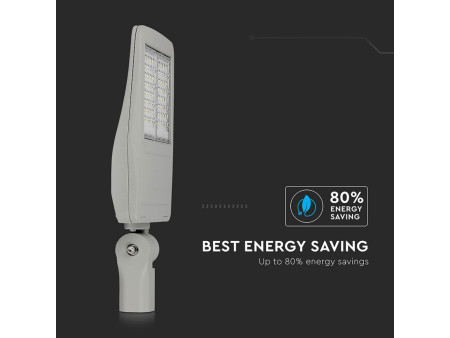 SKU 886 VT-122ST V-TAC PRO Armatura Stradale LED Chip Samsung Classe II 120W 140LM/W Colore Grigio 6400K Dimmerabile