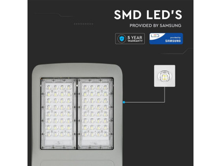 SKU 954 VT-103ST V-TAC PRO Armatura Stradale LED Chip Samsung 100W 140LM/W Ruotabile Classe I Driver Inventronics 5700K IP65