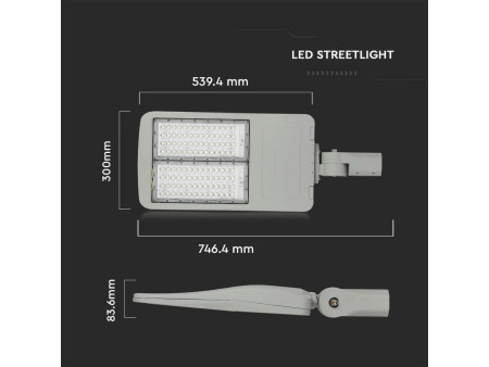 SKU 955 VT-153ST V-TAC PRO Armatura Stradale LED Chip Samsung 150W 140LM/W Ruotabile Classe I Driver Inventronics 5700K IP65