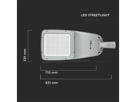 SKU 544 VT-200ST V-TAC PRO Armatura Stradale LED Chip Samsung 200W 130LM/W Classe II Colore Grigio 4000K IP65