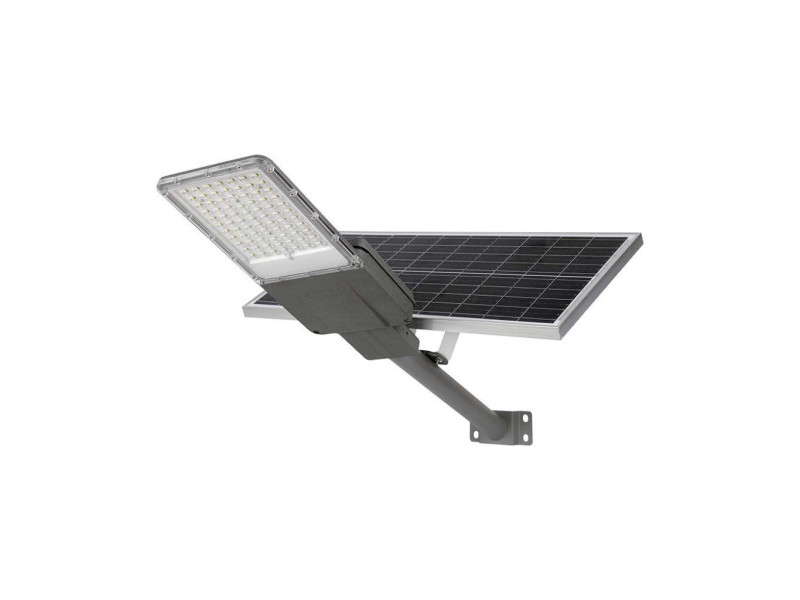 SKU 10228 VT-15300ST V-TAC Armatura Stradale Solare 70W con Telecomando Installazione 2in1 Grigia 4000K IP65
