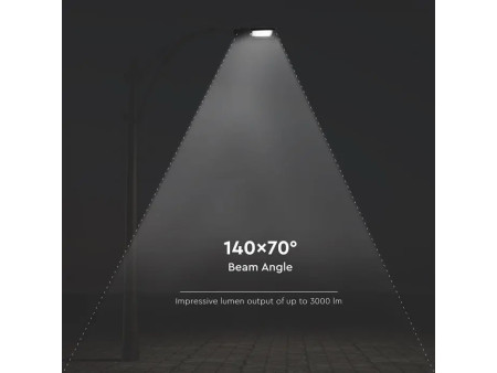 SKU 24099 VT-ST20CCT V-TAC Armatura Stradale Solare LED SMD 20W 150LM/W Sensore PIR Nera CCT IP65