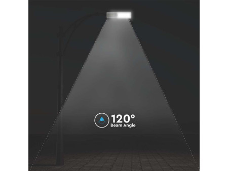 SKU 6755 VT-20201 V-TAC Armatura Stradale LED SMD 200W Pannello Solare Da 30W e Telecomando, Sensore, Colore Bianco 4000K IP65