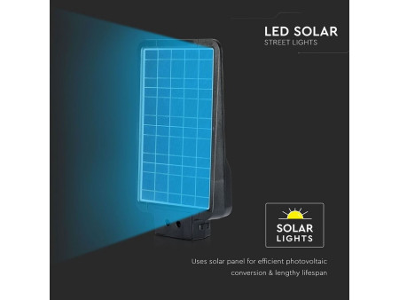 ARMATURA STRADALE SOLARE LED 15W 4000K IP65 1600LM NERO