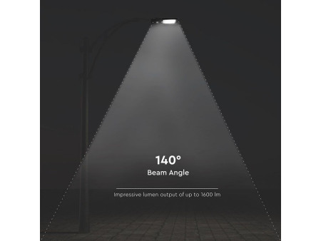 ARMATURA STRADALE SOLARE LED 15W 4000K IP65 1600LM NERO