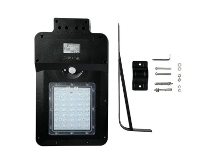 SKU 8548 ST-15 V-TAC Armatura Stradale LED SMD 15W Pannello Solare e Batteria, Sensore Movimento Colore Nero 6000K IP65