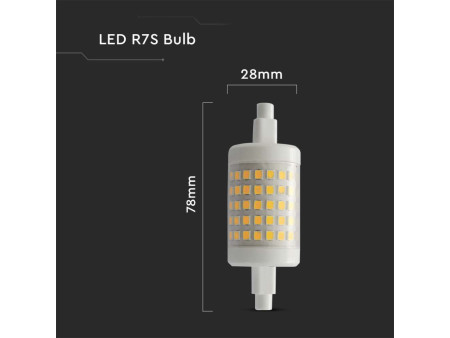 SKU 2715 VT-2237 V-TAC Lampadina LED 7W R7S 6400K 28x78mm
