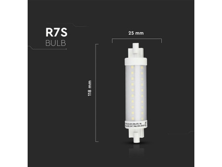 SKU 7124 VT-1917 V-TAC Lampadina LED 7W R7S 4000K 25x118mm