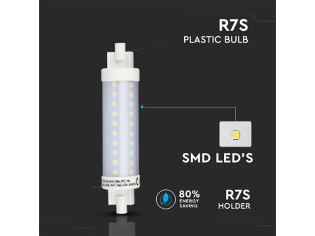 SKU 7124 VT-1917 V-TAC Lampadina LED 7W R7S 4000K 25x118mm