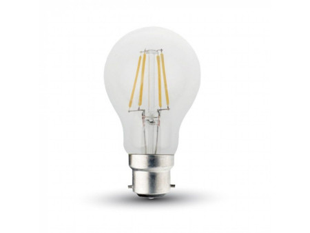 SKU 7170 VT-2035 V-TAC Lampadina LED B22 5W 120LM/W A60 Filamento 2700K