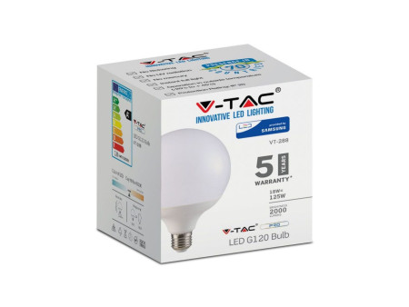 SKU 123 VT-288 V-TAC PRO Lampadina LED Chip Samsung E27 18W G120 3000K