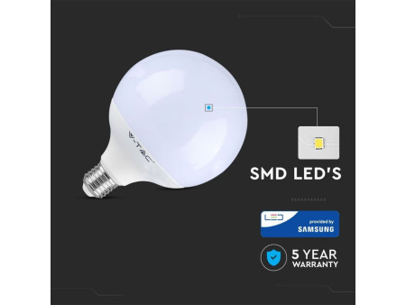 SKU 123 VT-288 V-TAC PRO Lampadina LED Chip Samsung E27 18W G120 3000K