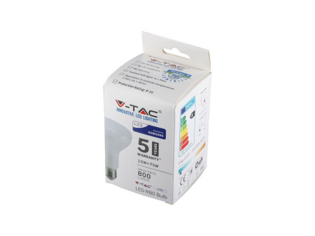 SKU 135 VT-280 V-TAC PRO Lampadina LED Chip Samsung E27 10W R80 3000K