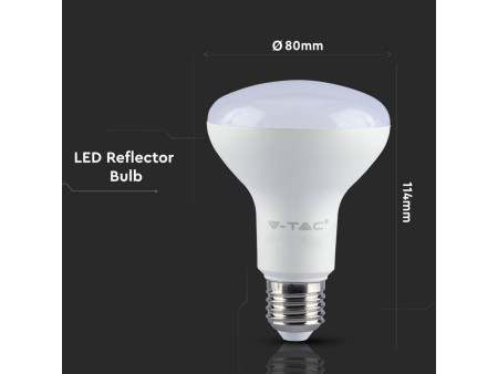 SKU 137 VT-280 V-TAC PRO Lampadina LED Chip Samsung E27 10W R80 6400K