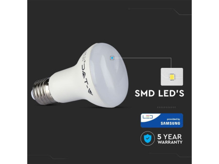 SKU 141 VT-263 V-TAC PRO Lampadina LED Chip Samsung E27 8W R63 3000K