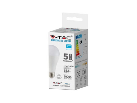 SKU 20189 VT-217D V-TAC PRO Lampadina LED Chip Samsung E27 17W A65 4000K Dimmerabile