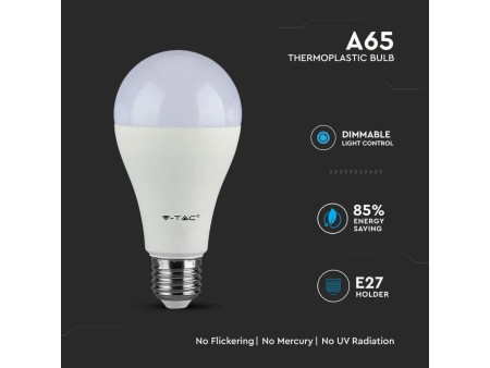 SKU 20188 VT-217D V-TAC PRO Lampadina LED Chip Samsung E27 17W A65 3000K Dimmerabile