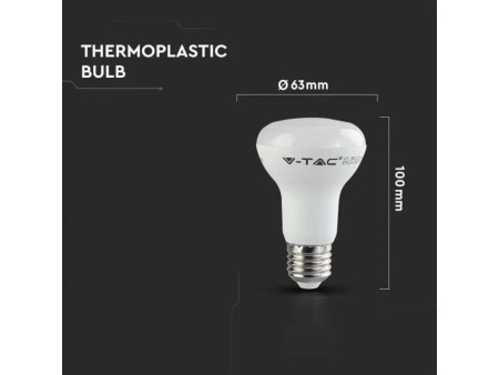 SKU 21142 VT-263-N V-TAC PRO Lampadina LED Chip Samsung E27 8,5W R63 4000K