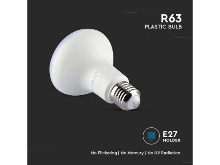 SKU 21142 VT-263-N V-TAC PRO Lampadina LED Chip Samsung E27 8,5W R63 4000K