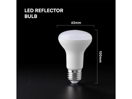 SKU 211436 VT-263 V-TAC PRO Lampadina LED Chip CREE E27 8,5W R63 6500K