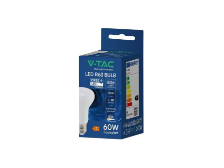 SKU 211416 VT-263 V-TAC PRO Lampadina LED Chip CREE E27 8,5W R63 3000K