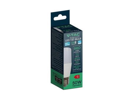SKU 21146 VT-237 V-TAC PRO Lampadina LED Chip Samsung E27 7,5W T37 6400K