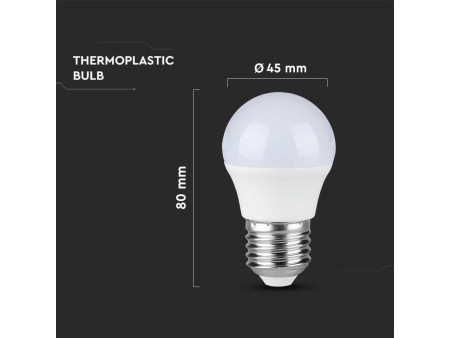 SKU 21176 V-TAC PRO Lampadina LED Chip Samsung E27 4,5W G45 6500K