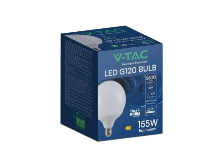 SKU 21200216 VT-242 V-TAC PRO Lampadina LED Chip CREE E27 22W 120LM/W G120 3000K