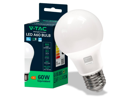 SKU 21229 VT-210-N V-TAC PRO Lampadina LED Chip Samsung E27 9W A60 4000K