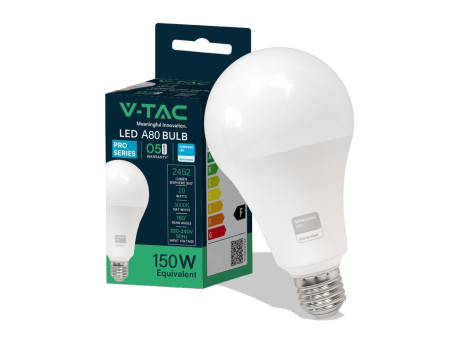 SKU 21239 VT-233 V-TAC PRO Lampadina LED Chip Samsung E27 20W 120LM/W A80 6500K