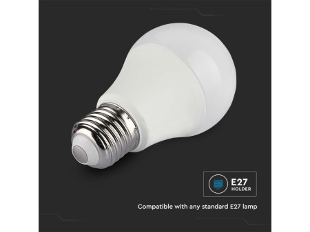 SKU 212752 VT-5113-N V-TAC Lampadina LED E27 11W A60 Compatibile Google Home e Alexa con App V-Tac Smart RGB 3 in 1 Dimmerabile