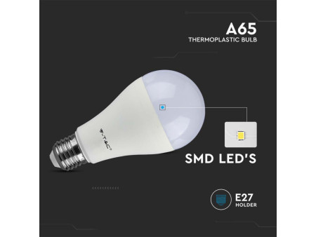 SKU 212818 VT-2015-3PC V-TAC Lampadina LED E27 15W A65 6500K (Box 3 pezzi)