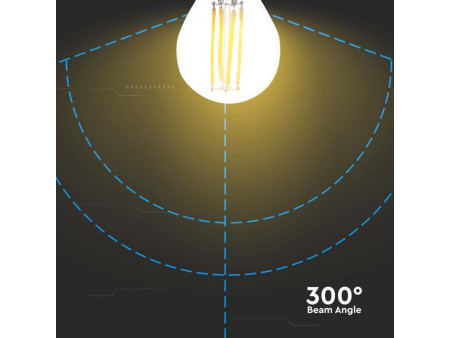 SKU 212844 VT-2366 V-TAC Lampadina LED E27 6W 100LM/W G45 Filamento 6500K