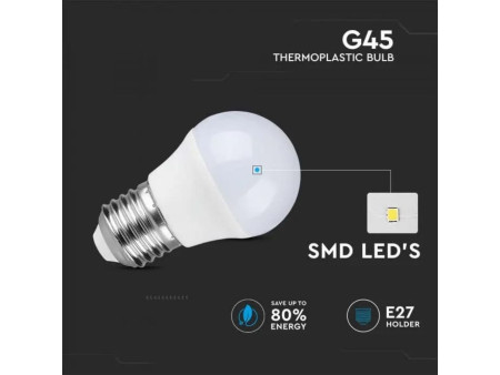 SKU 214207 VT-1830-N V-TAC Lampadina LED E27 3,7W G45 6500K