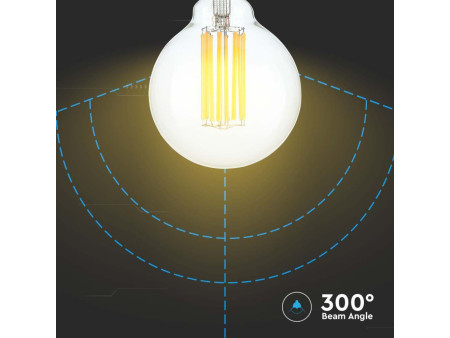 SKU 214305 VT-1993 V-TAC Lampadina LED E27 6W G95 Filamento 3000K