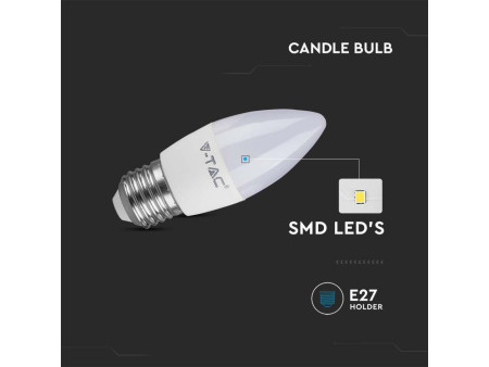 SKU 2143441 VT-1821 V-TAC Lampadina LED E27 4,5W Candela 6500K