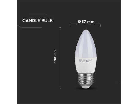 SKU 2143431 VT-1821 V-TAC Lampadina LED E27 4,5W Candela 4000K