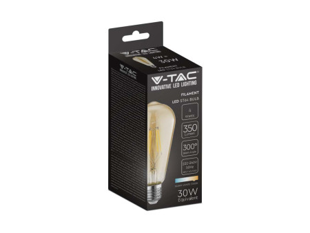 SKU 214361 VT-1964 V-TAC Lampadina LED E27 4W ST64 Filamento Ambrato 2200K