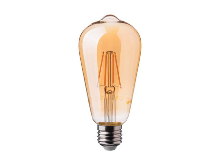 SKU 214362 VT-1966 V-TAC Lampadina LED E27 6W ST64 Filamento Ambrato 2200K