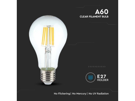 SKU 214411 VT-1981 V-TAC Lampadina LED E27 10W A60 Filamento 4000K