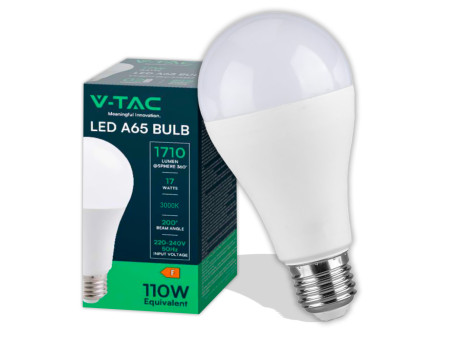 SKU 214457 VT-2017 V-TAC Lampadina LED E27 17W 100LM/W A65 4000K